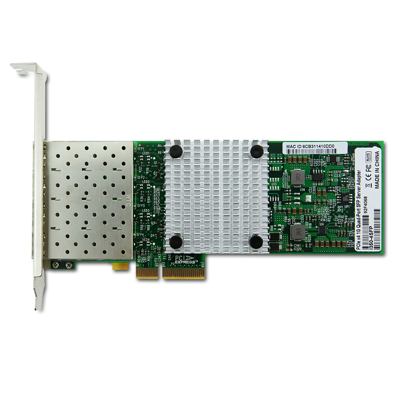 I350F4, Intel Ethernet Server Adapter I350-F4, Gigabit Ethernet, Quad ...